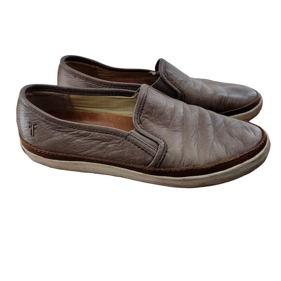 Frye Mens Size 6.5 Slip On Leather Loafers Gavin Gray...